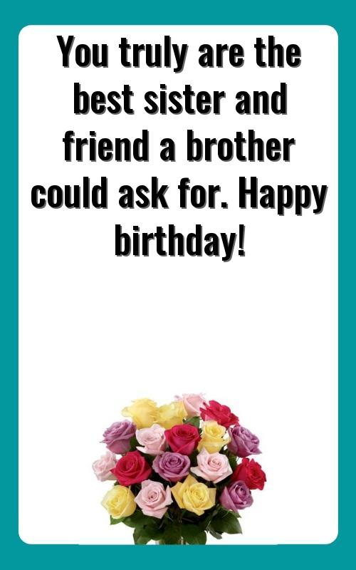 birthday wishes to friend like sister